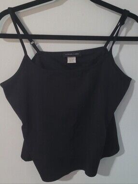 Linda Leal Black Cami Camisole Sz XL Spandex Stretch Adjustable Straps